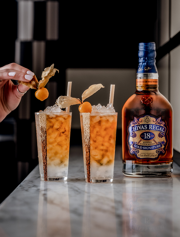 Grain and Bean Old Fashioned Cocktail Chivas Regal